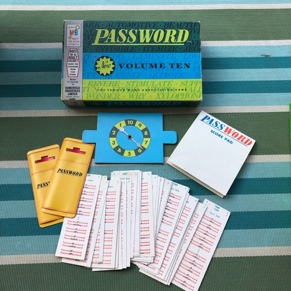 70's "Password" Game - Volume 10 Password - 70's Boardgame - Game Night